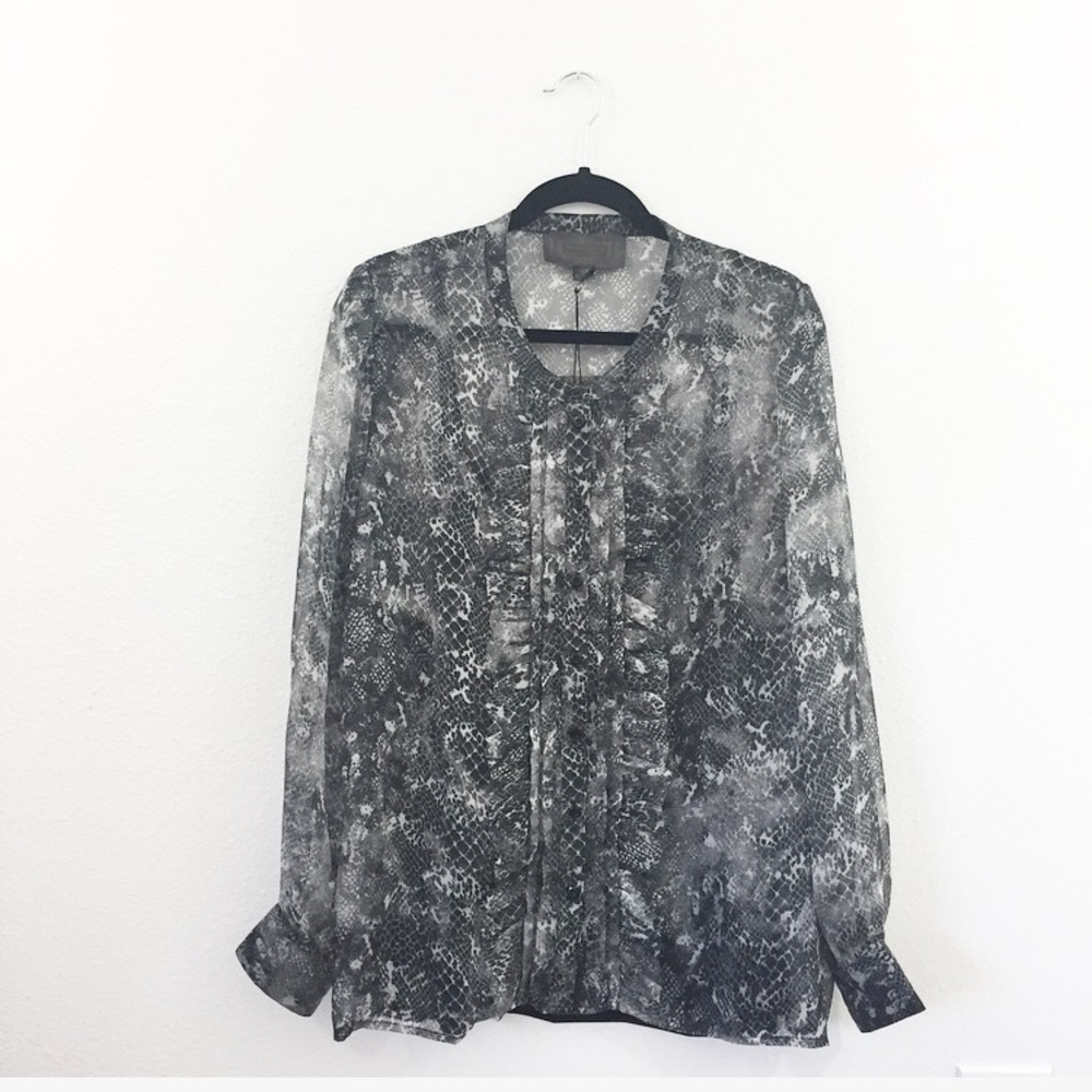 Striking Christian Siriano Snakeskin Printed 1X